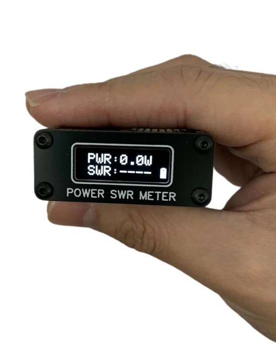 1 6MHz  30MHz 0 1W  11W QRP SWR Mini Desktop Shortwave Power Standing Wave Meter Built  in 400mAh Lithium Battery