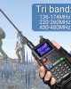 Baofeng UV  5RH 5W Tri  band EU Walkie Talkie 1 77inch Screen Large Range 2500mAh Type  C Rechargeable Handheld Two  way Radio with LED Flashlight FM Radio