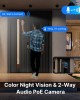 Hiseeu 4K UHD 4CH 8MP PoE Security Camera Kit Color Night Vision Two  way Audio Humanoid Detection Remote APP Viewing Outdoors IP Monitoring Cameras Kit