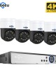 Hiseeu 16CH NVR 4MP/8MP PoE PTZ Surveillance Camera System Color Night Vision Two  way Audio Human Detection Outdoor IP Camera for Home Security