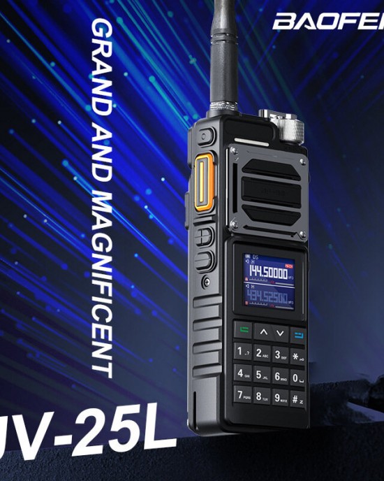 Baofeng UV  25L High Power Walkie Talkie Type  C High Capacity Long Range Ham Radio Tri  Band Copy Frequency Portable Outdoors Transceiver Two  way Radio