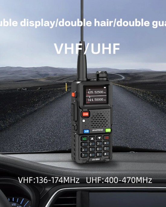 Baofeng BF  UV5RH 10W Walkie Talkie UV Dual Band Long Range AM FM Two Way Radio with Flashlight Amateur Transceiver