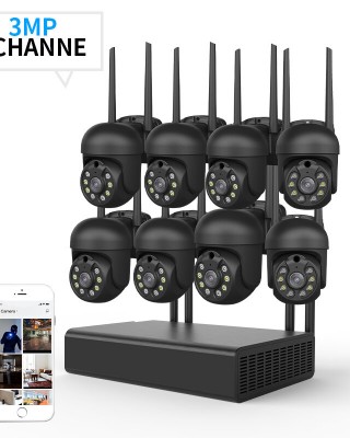 XIAOVV 8CH 3MP Security Camera System Surveillance H 265  P2P 5X Zoom WIFI IP Camera NVR Kit Home IP CCTV Camera Set Eseecloud