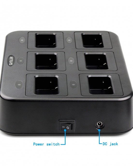 RETEVIS RTC21 Multi  function Six  Way Walkie Talkie Charger for Retevis RT21 RT24  US Plug