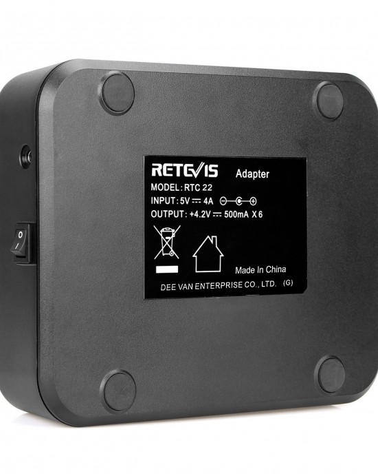 RETEVIS RTC22 Multi  function Six  Way Walkie Talkie Charger for Retevis RT22  EU Plug