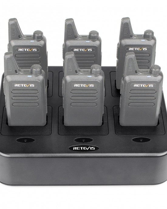 RETEVIS RTC22 Multi  function Six  Way Walkie Talkie Charger for Retevis RT22  EU Plug