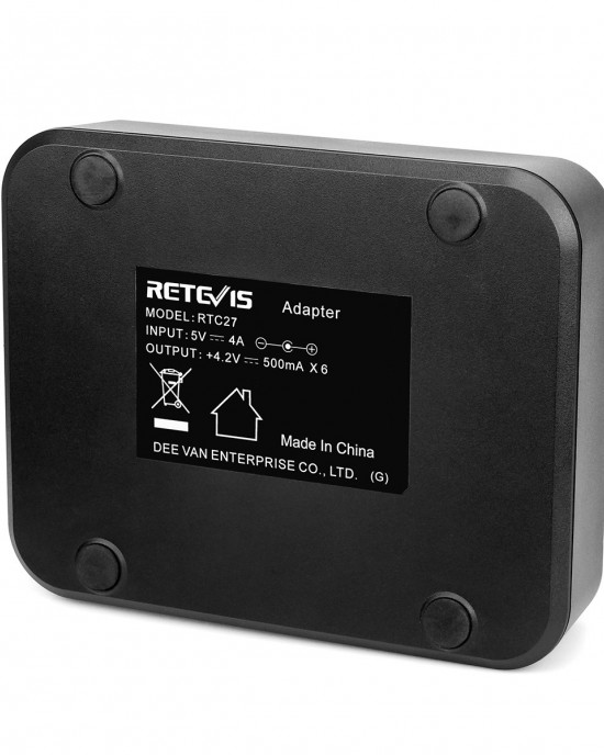 RETEVIS RTC27 Multi  function Six  Way Walkie Talkie Charger for Retevis RT27  EU Plug