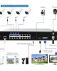 SriHome NVS006 1080P Ultra HD 16 Channel POE Network Video Recorder  EU Plug