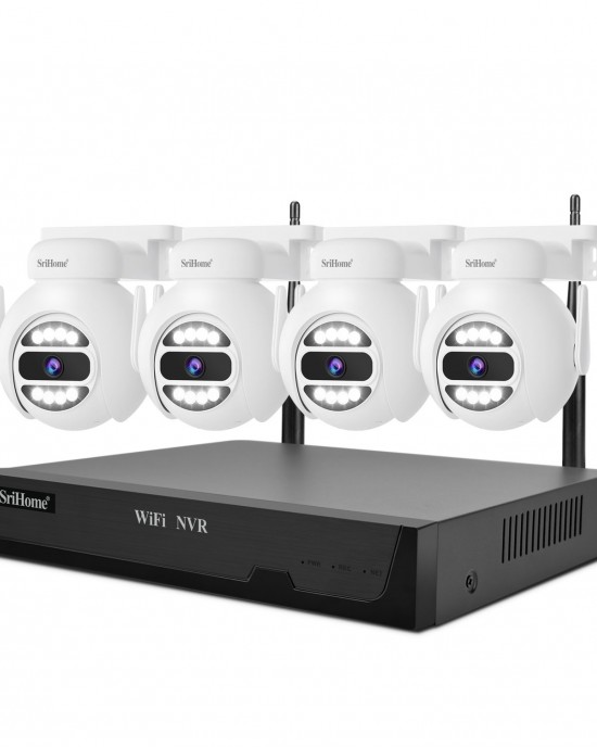 SriHome NVS001E  IPC047 Ultra HD 4 Channel WiFi Network Video Recorder Set  EU Plug