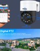 Hiseeu 16CH NVR 4MP/8MP PoE PTZ Surveillance Camera System Color Night Vision Two  way Audio Human Detection Outdoor IP Camera for Home Security