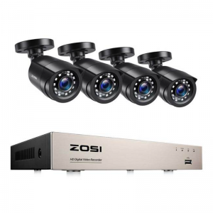 ZOSI C106 8CH Video DVR   4PCS 2MP 1080P HD Coaxial Camera Set Day Night Home Video Surveillance System