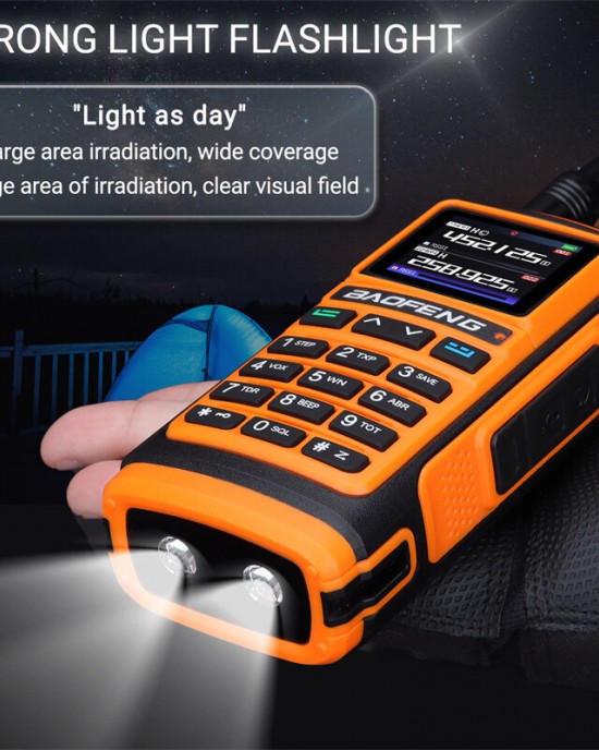 Baofeng UV  17 Pro GPS Handheld Walkie Talkie Six Bands Wireless Copy Frequency Flashlight Type  C Charger Ham Transceiver FM Radio