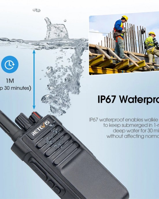 Retevis RT29D 10W DMR Walkie Talkie Long Range Powerful bluetooth Walkie  talkie IP67 Waterproof UHF Portable Two Way Radio